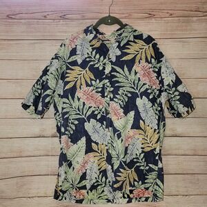 Cooke Street Hawaiian‎ Shirt 100% Cotton Short Sleeve Mens Size L